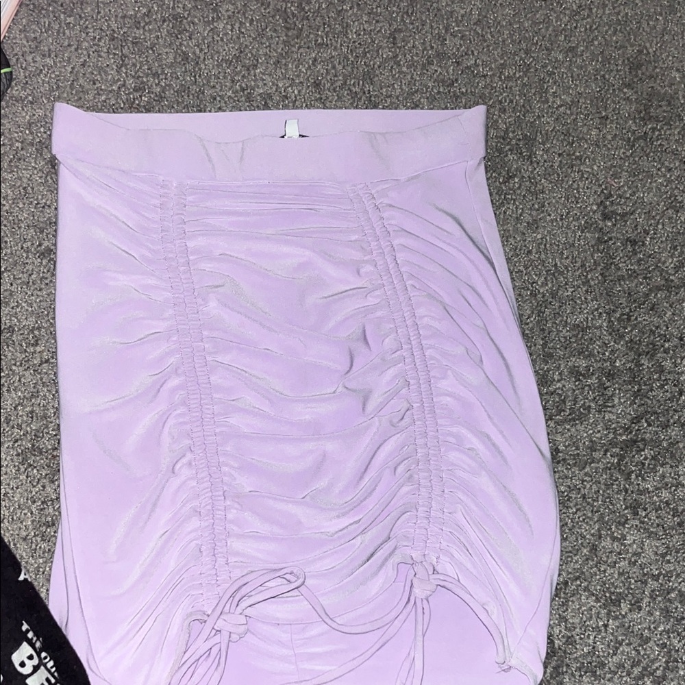 Fashion Nova Lilac Ruched Pencil Skirt